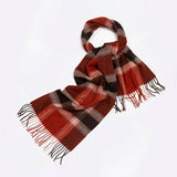 100% WOOL PLAID SCARF UNISEX WARM WINTER WRAP_CWASC2346
