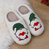 CHRISTMAS DWARF PATTERN WINTER COTTON SLIPPERS_CWSHS0470