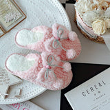 NEW STYLE PLUSH BOW COTTON SLIPPERS FOR WOMEN_CWMM2945