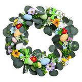 EUCALYPTUS EASTER EGG FAUX FLORAL WREATH_CWAJE05412