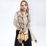 PAISLEY SATIN LONG SCARF WRAP FOR BEACH TRAVEL_CWASC0688