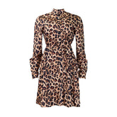 PRINTED PLEATED FASHION TIE CASUAL PLUS SIZE DRESS_CWDSD6160