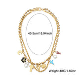 NEW FASHION MULTI PENDANT VINTAGE NECKLACE_CWAJE2840