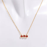 12 BIRTHSTONE PENDANT CLAVICLE NECKLACE_CWMM5670