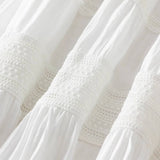 LACE CAKE HIGH WAIST PLEATED SKIRT WITH FLOWINGHEM_CWBMS0337