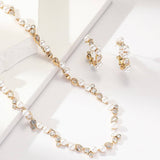 TEMPERAMENT GLASS PEARL NECKLACE EARRINGS SET_CWAJE2821