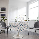 GREEN PINE BRANCH PRINTED DINING TABLE_CWMM0946