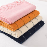 DOUBLE SIDED PLAID SCARF FOR WOMEN WINTER CHIC_CWASC0401