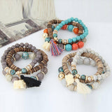 STYLISH ELEPHANT TASSEL MULTI LAYER BRACELET_CWASC0691