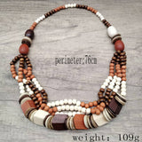 RETRO ETHNIC STYLE WOODEN MULTI LAYER NECKLACE_CWMM4852