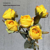 HIGH END BURNT EDGE ROSE BOUQUET FOR TABLE DECOR_CWMM6588