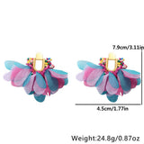 U-Shaped Beaded Tassel Earrings Dopamine Style_Cwmm6167