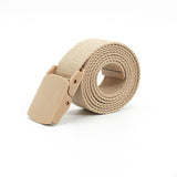 SOLID COLOR WOVEN CANVAS BELT WITH PLASTIC BUCKLE_CWABE0675