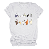 CUTE CAT GRAPHIC TEE 11 CATS TURN AROUND_CWTTS1495