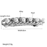 PEARL BOW SPRING HAIR CLIP SWEET ELEGANT_CWAHA6175