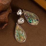 RETRO PERSONALITY ABALONE PENDANT EARRINGS_CWMM4330