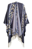 LEOPARD POINT CASUAL SHAWL WRAP_CWASC0005