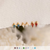SIMPLE OPAL ZIRCON SMALL BONE STUD EARRINGS_CWMM5717