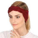Warm Knitted Flat Cross Yarn Headband