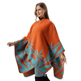 Wear Faux Cashmere Cape Scarf Shawl_Cwasc2212
