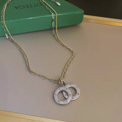 FRENCH LETTER STITCHING CHAIN NECKLACE_CWAJE2363