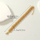 Vintage Vacuum Plated 18K Gold Bracelet_Cwmm3721