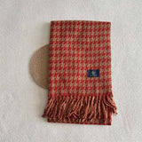 REVERSIBLE HOUNDSTOOTH SCARF SOFT WINTER WRAP_CWASC2330