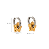 ELEGANT 18K STEEL STAR MOON HOOP EARRINGS_CWMM8919