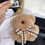 CUTE BEAR DOLL FUR BAG PENDANT CAR KEYCHAIN_CWMM2491