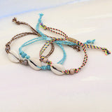 BEACH VACATION SWEET SHELL BRAIDED BRACELET_CWMM3562