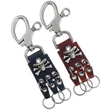 FASHION MENS ALLOY SKULL COWHIDE KEYCHAIN_CWMM5027