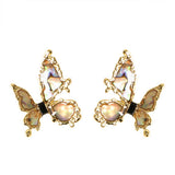 COLORFUL ABALONE BUTTERFLY EARRINGS_CWMM4296