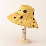 THIN POLKA DOT SUN PROTECTION BUCKET HAT_CWAH1415