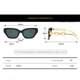 CAT EYE CHAIN FASHION METAL SUNGLASSES WOMEN_CWASG0279