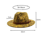 Wool Hat Snake Patte Casual Hat Jazz Hat Felt Hat_Cwah2592