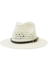 BLACK BELT CASUAL TRENDY WEAVE STRAW HAT_CWAH077 B20322