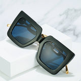 SQUARE FRAME CHAIN FASHION METAL SUNGLASSES WOMEN_CWASG0280