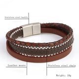 NEW BRAIDED STAINLESS STEEL CHAIN BRACELET_CWAJE1464