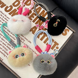 CUTE BRACELET WITH KITTEN AND CAR KEYCHAIN PENDANT_CWMM2487