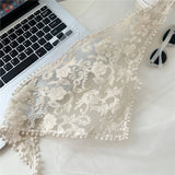 LACE SUN PROTECTION TRIANGLE BANDANA HEADSCARF_CWASC0838