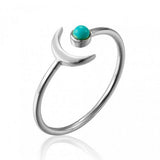 SIMPLE AND COOL MOON CREATIVE RING OPEN RING_CWAJE1748