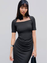 Waist Slimming Design Side Slit Hip Wrap Skirt