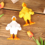 FUNNY MUSCLE DUCK RESIN GARDEN ORNAMENT_CWMM9873