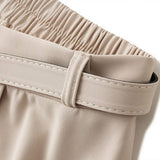 RETRO HIGH WAIST A LINE SKIRT SLIM SKIRT WITH BELT_CWBMS0307