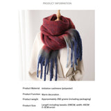 LOOPY YARN OMBRE SCARF WITH SOFT TASSELS_CWASC2741