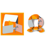 GEOMETRIC PRINT REVERSIBLE SATIN SCARF FOR SUMMER_CWASC0655