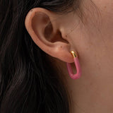 MACARON COLOR U SHAPED VERSATILE EARRINGS_CWAJE1376