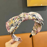 PASTORAL STYLE SMALL FLORAL KNOTTED WIDE HEADBAND_CWAHA1701