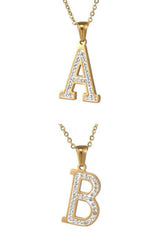 FASHION ALPHABET PENDANT CHARM NECKLACE_CWAJE219