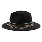 Vintage Felt Flat Brim Panama Hat_Cwah1896